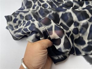 Fastvævet chiffon - blurry leopard